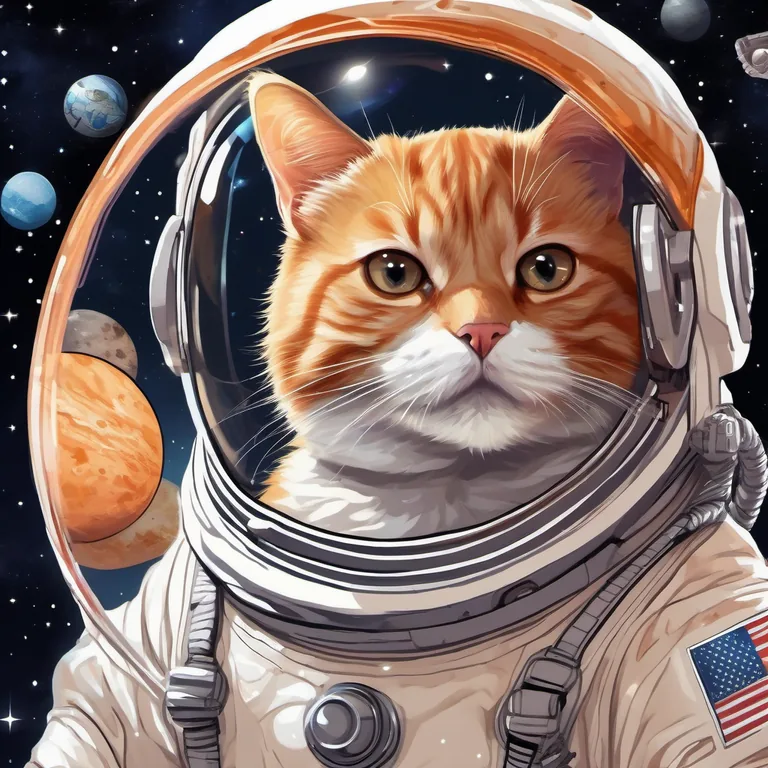 우주복 입은 고양이