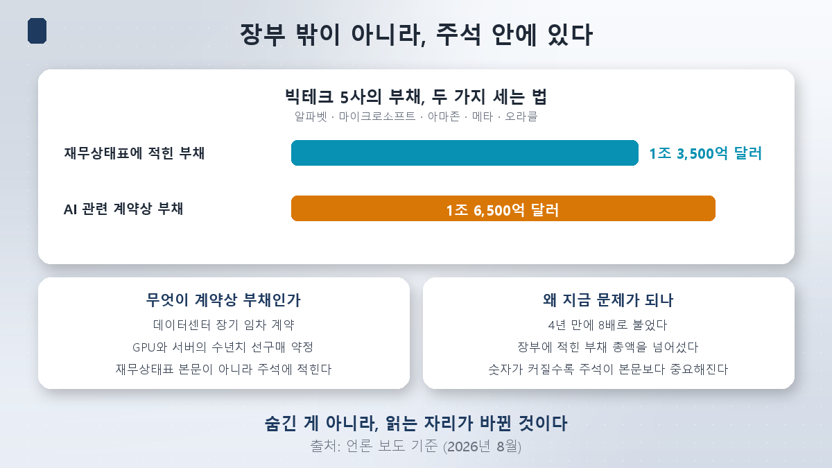 빅테크 5사의 부채를 세는 두 가지 방법